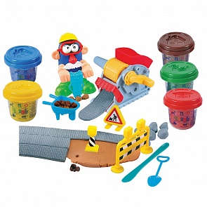 Набор с пластилином Дорожные работы (Playgo, Play 8637veg)